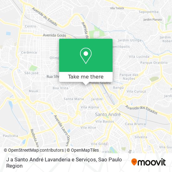 J a Santo André Lavanderia e Serviços map