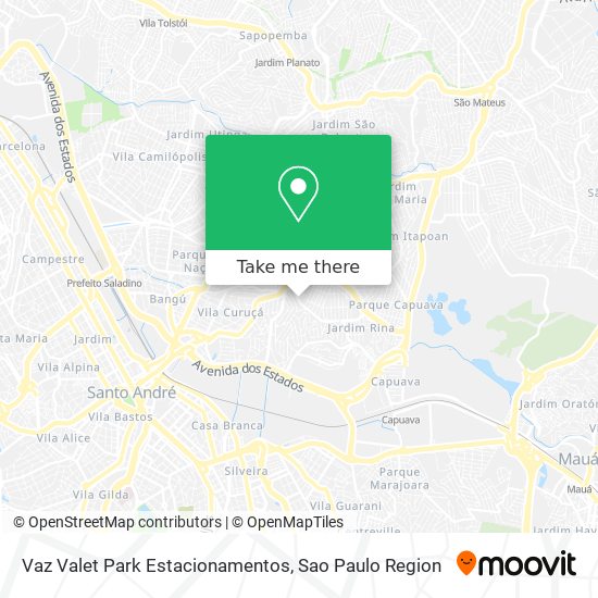 Mapa Vaz Valet Park Estacionamentos