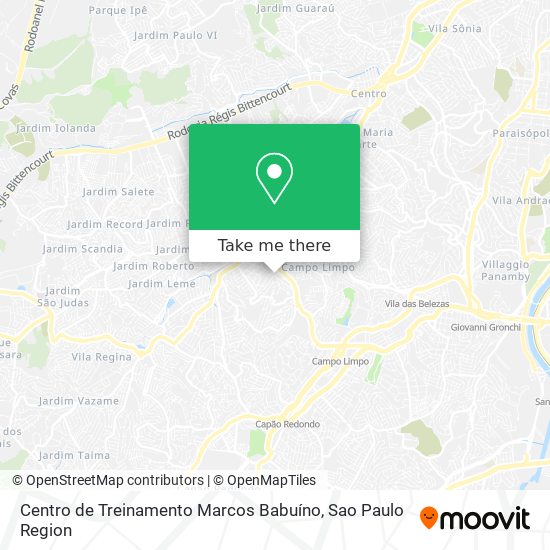 Mapa Centro de Treinamento Marcos Babuíno