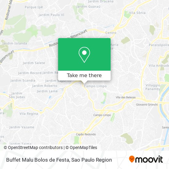 Buffet Malu Bolos de Festa map