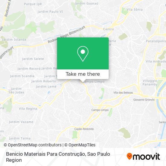 Mapa Benicio Materiais Para Construção