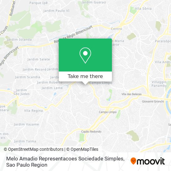 Melo Amadio Representacoes Sociedade Simples map
