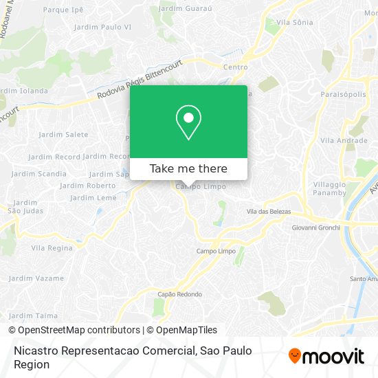 Mapa Nicastro Representacao Comercial