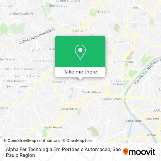 Alpha Fer Tecnologia Em Portoes e Automacao map