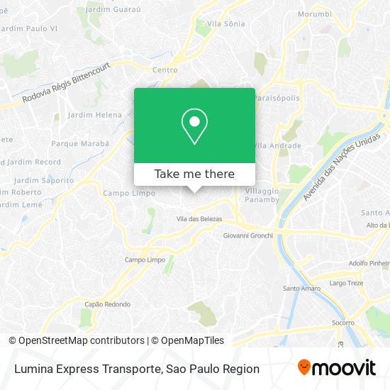 Lumina Express Transporte map