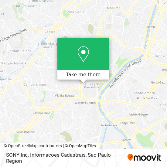 SONY Inc. Informacoes Cadastrais map