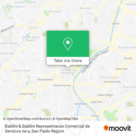 Mapa Baldini & Baldini Representacao Comercial de Servicos na a