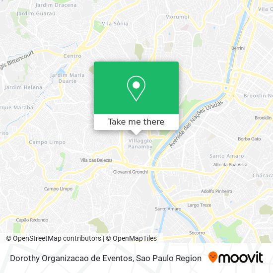 Mapa Dorothy Organizacao de Eventos