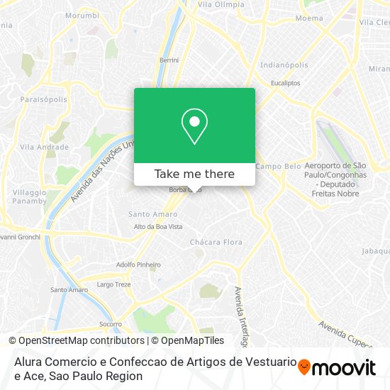 Mapa Alura Comercio e Confeccao de Artigos de Vestuario e Ace