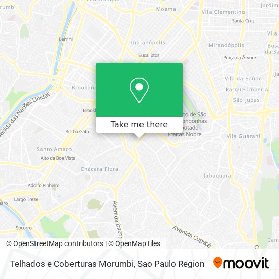 Mapa Telhados e Coberturas Morumbi