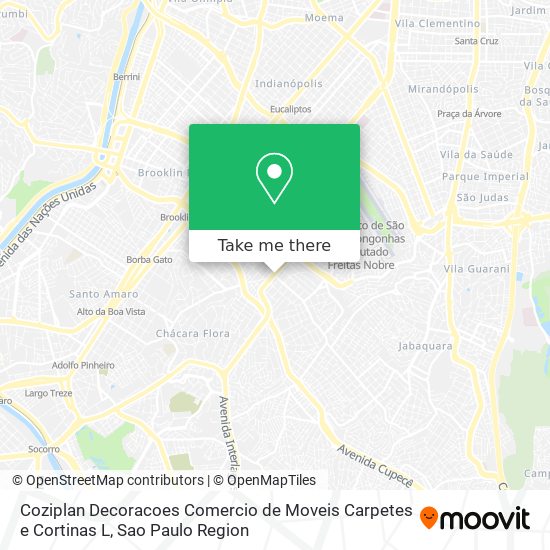 Mapa Coziplan Decoracoes Comercio de Moveis Carpetes e Cortinas L