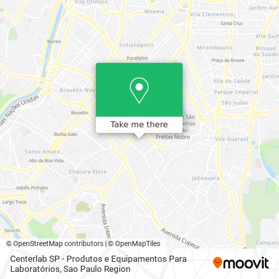 Mapa Centerlab SP - Produtos e Equipamentos Para Laboratórios