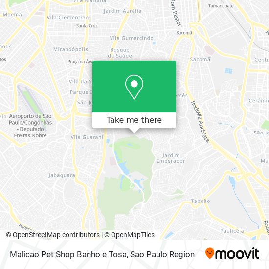 Mapa Malicao Pet Shop Banho e Tosa