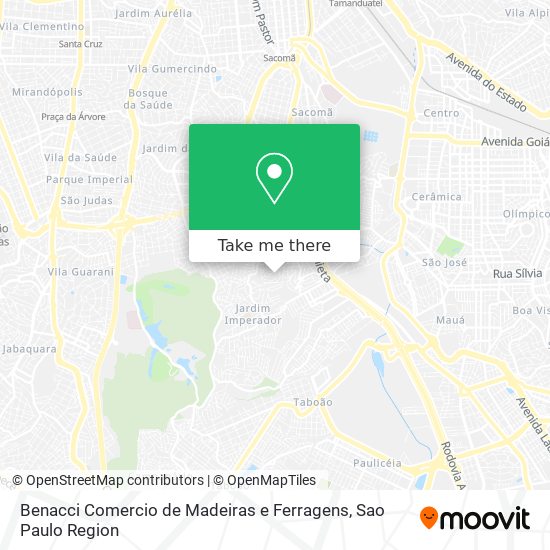 Benacci Comercio de Madeiras e Ferragens map