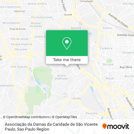 Mapa Associação da Damas da Caridade de São Vicente Paulo