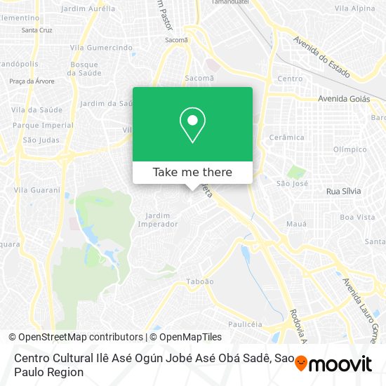 Mapa Centro Cultural Ilê Asé Ogún Jobé Asé Obá Sadê