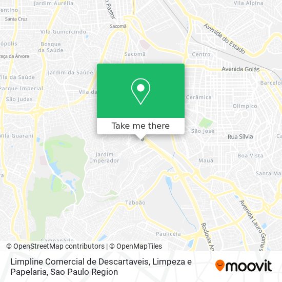 Mapa Limpline Comercial de Descartaveis, Limpeza e Papelaria