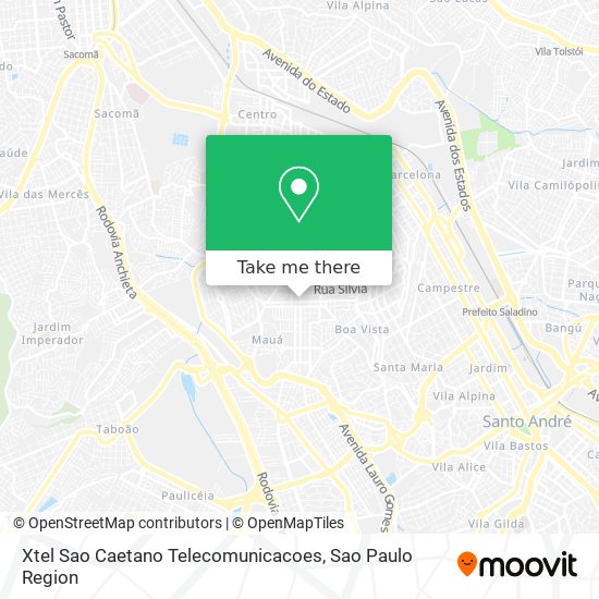 Xtel Sao Caetano Telecomunicacoes map