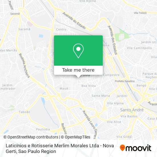 Laticínios e Rotisserie Merlim Morales Ltda - Nova Gerti map