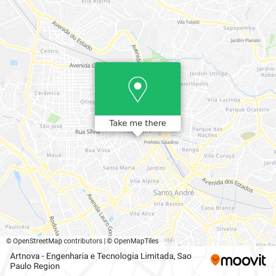 Mapa Artnova - Engenharia e Tecnologia Limitada