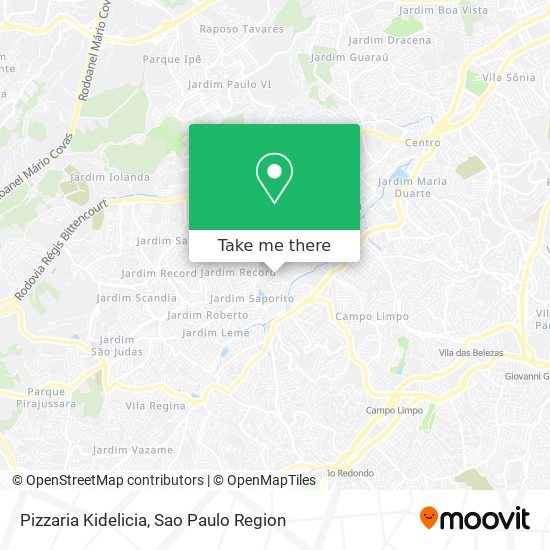 Pizzaria Kidelicia map