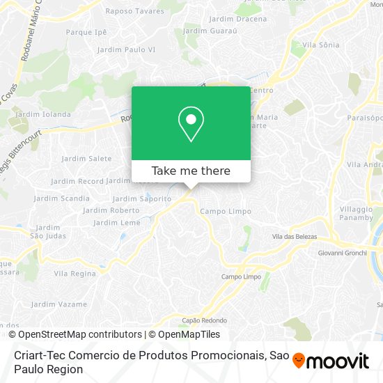 Mapa Criart-Tec Comercio de Produtos Promocionais