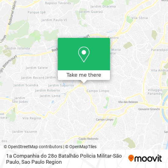 1a Companhia do 28o Batalhão Polícia Militar-São Paulo map