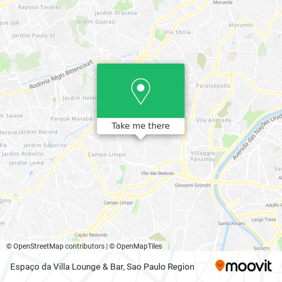 Espaço da Villa Lounge & Bar map