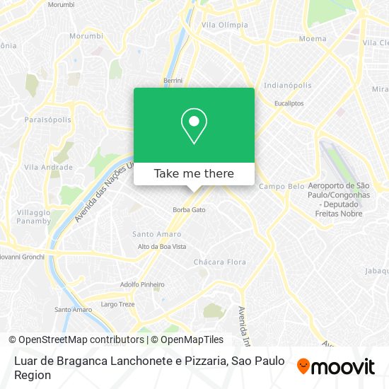 Luar de Braganca Lanchonete e Pizzaria map