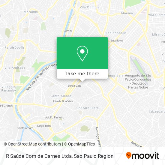 R Saúde Com de Carnes Ltda map