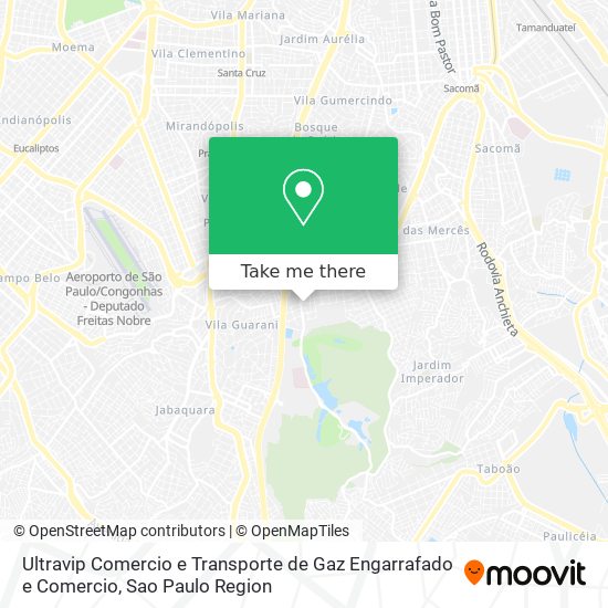 Mapa Ultravip Comercio e Transporte de Gaz Engarrafado e Comercio