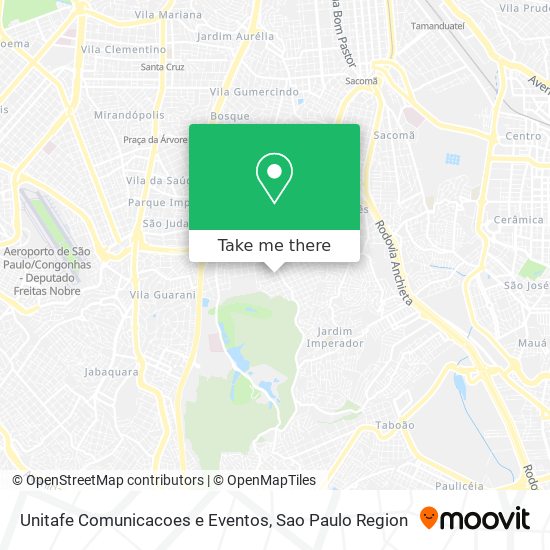 Mapa Unitafe Comunicacoes e Eventos