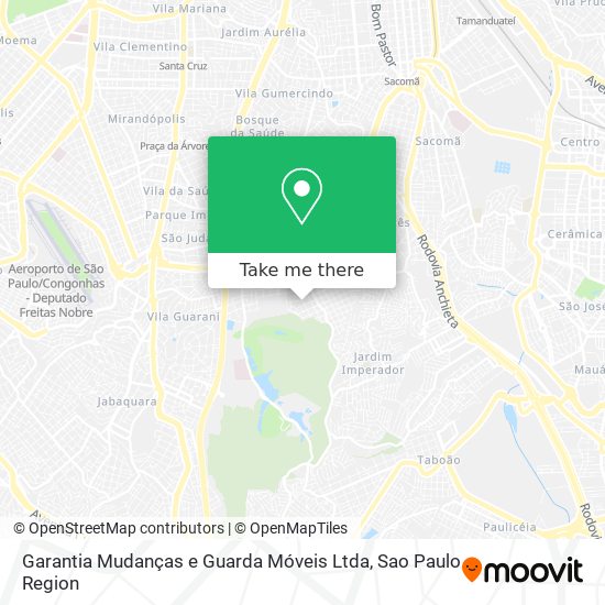 Mapa Garantia Mudanças e Guarda Móveis Ltda