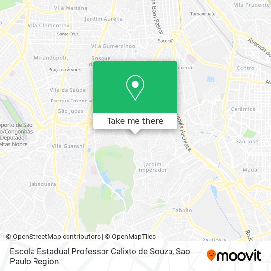 Mapa Escola Estadual Professor Calixto de Souza