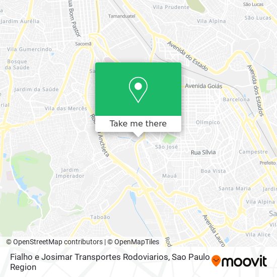 Fialho e Josimar Transportes Rodoviarios map