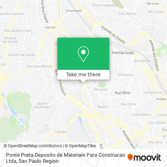 Ponte Preta Deposito de Materiais Para Construcao Ltda map