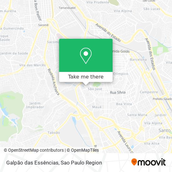 Galpão das Essências map