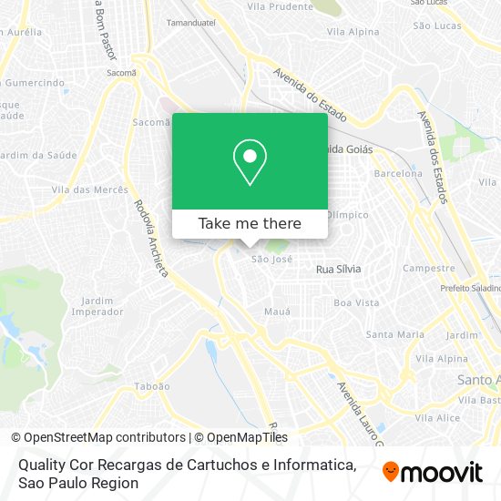 Mapa Quality Cor Recargas de Cartuchos e Informatica