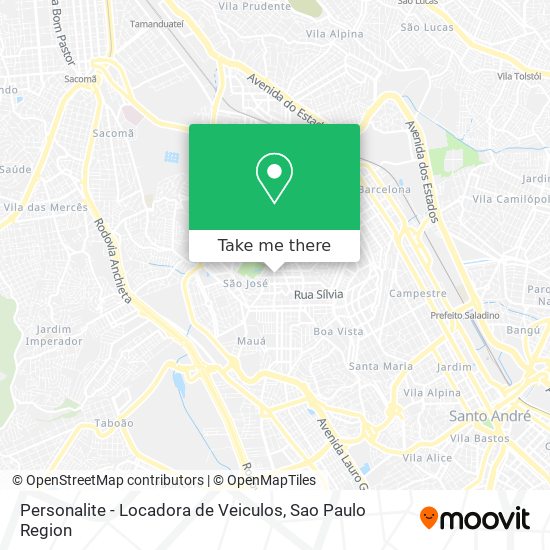 Mapa Personalite - Locadora de Veiculos