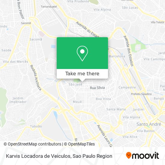 Mapa Karvis Locadora de Veiculos