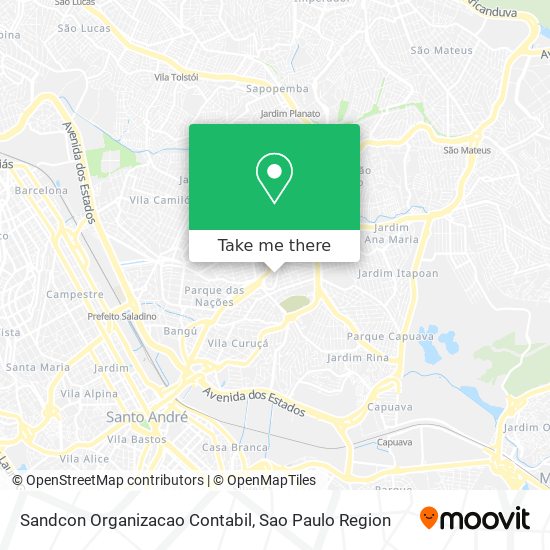 Mapa Sandcon Organizacao Contabil