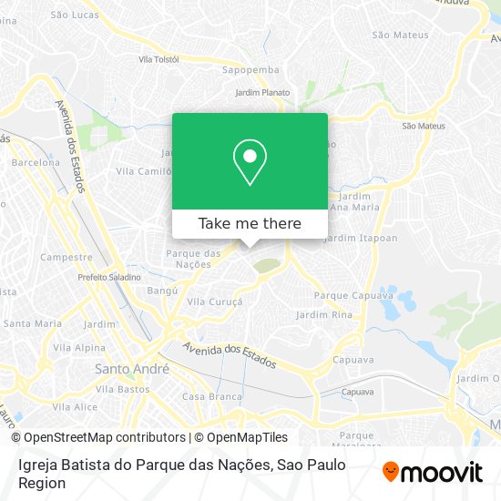 Mapa Igreja Batista do Parque das Nações