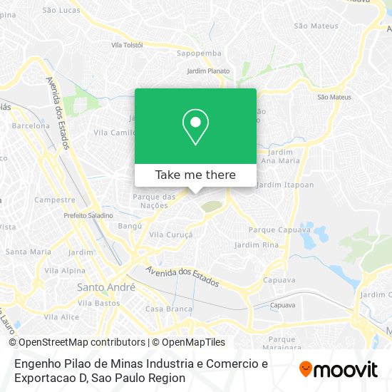 Engenho Pilao de Minas Industria e Comercio e Exportacao D map