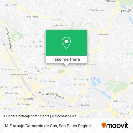 M.F Araujo Comercio de Gas map