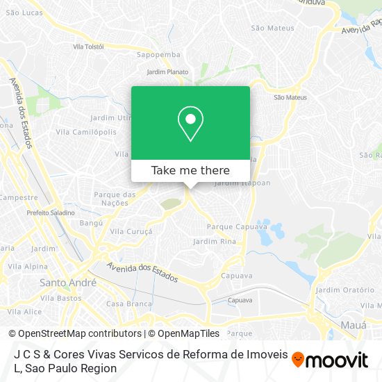 Mapa J C S & Cores Vivas Servicos de Reforma de Imoveis L