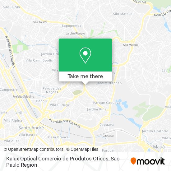 Kalux Optical Comercio de Produtos Oticos map