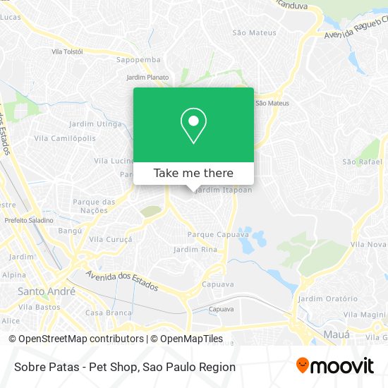 Sobre Patas - Pet Shop map