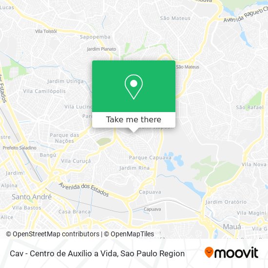 Mapa Cav - Centro de Auxílio a Vida