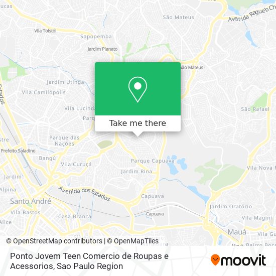 Mapa Ponto Jovem Teen Comercio de Roupas e Acessorios