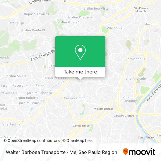 Mapa Walter Barbosa Transporte - Me